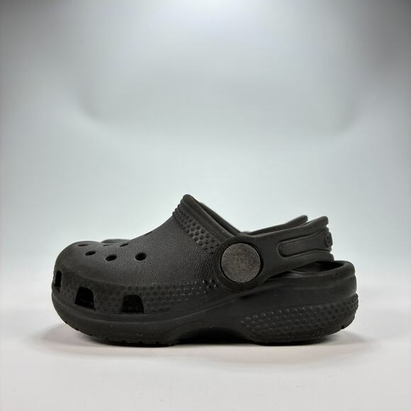 Crocs Classic Clog Black Slip On Comfort Sandals Lightweight Shoes Kids Size 5 - Picture 4 of 9